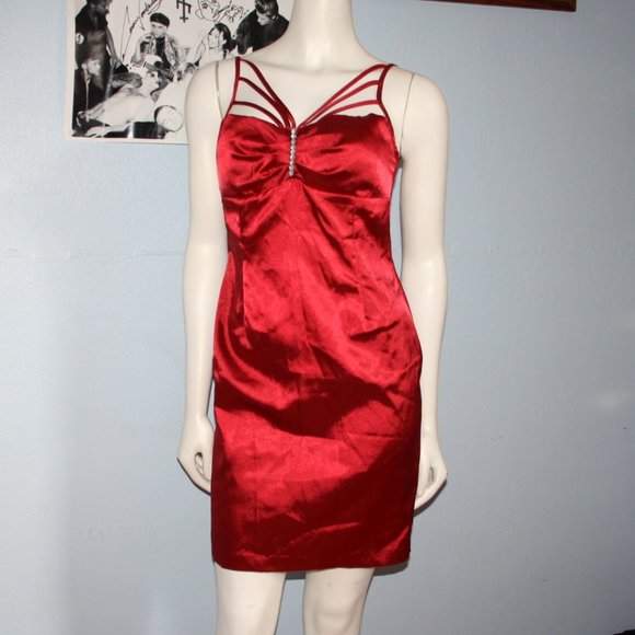 satin mid dress